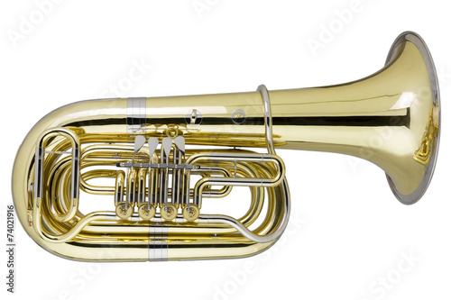 Tuba auf weissem Hintergrund