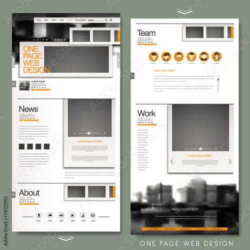 one page website template design