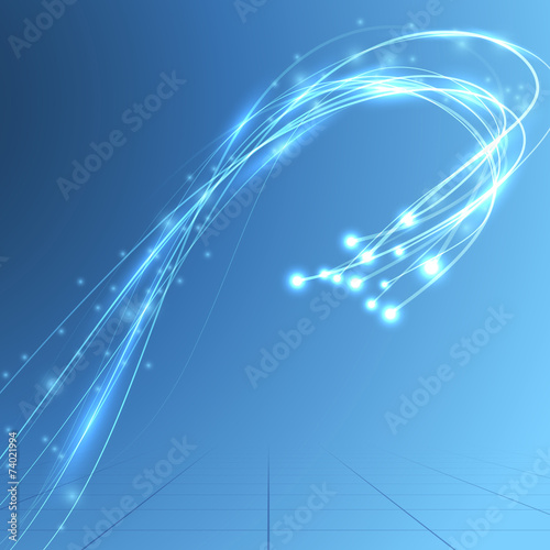 Energy stream speed bandwidth fiber optics