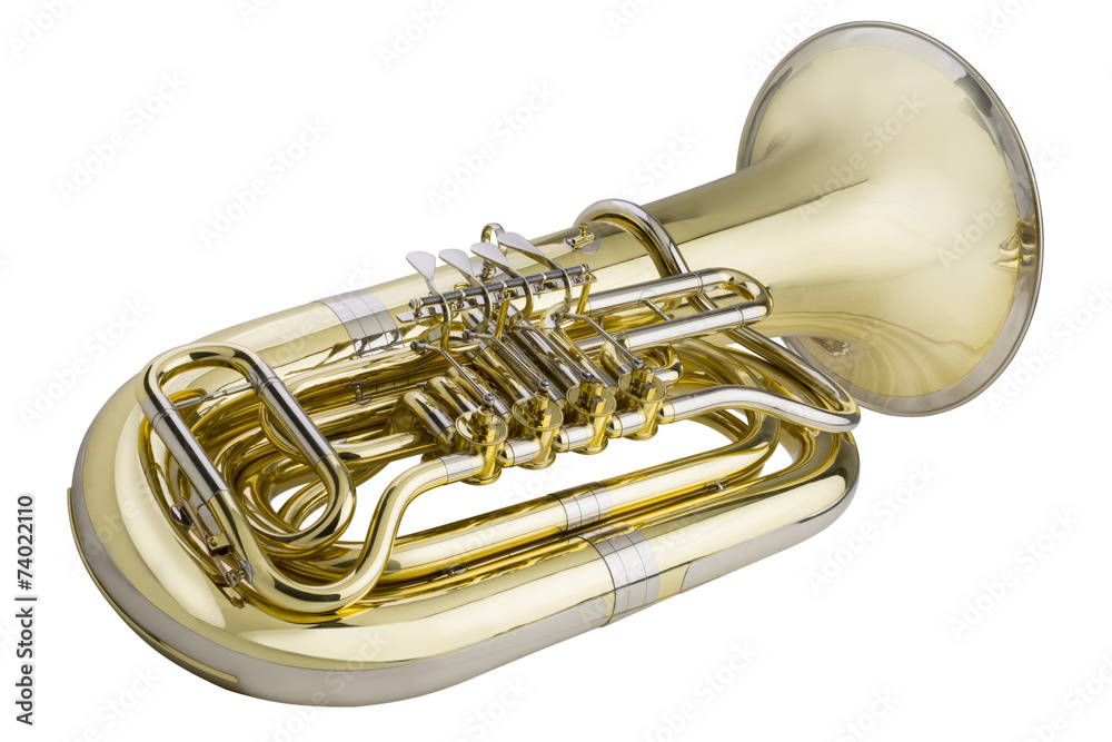 Obraz premium Tuba auf weissem Hintergrund