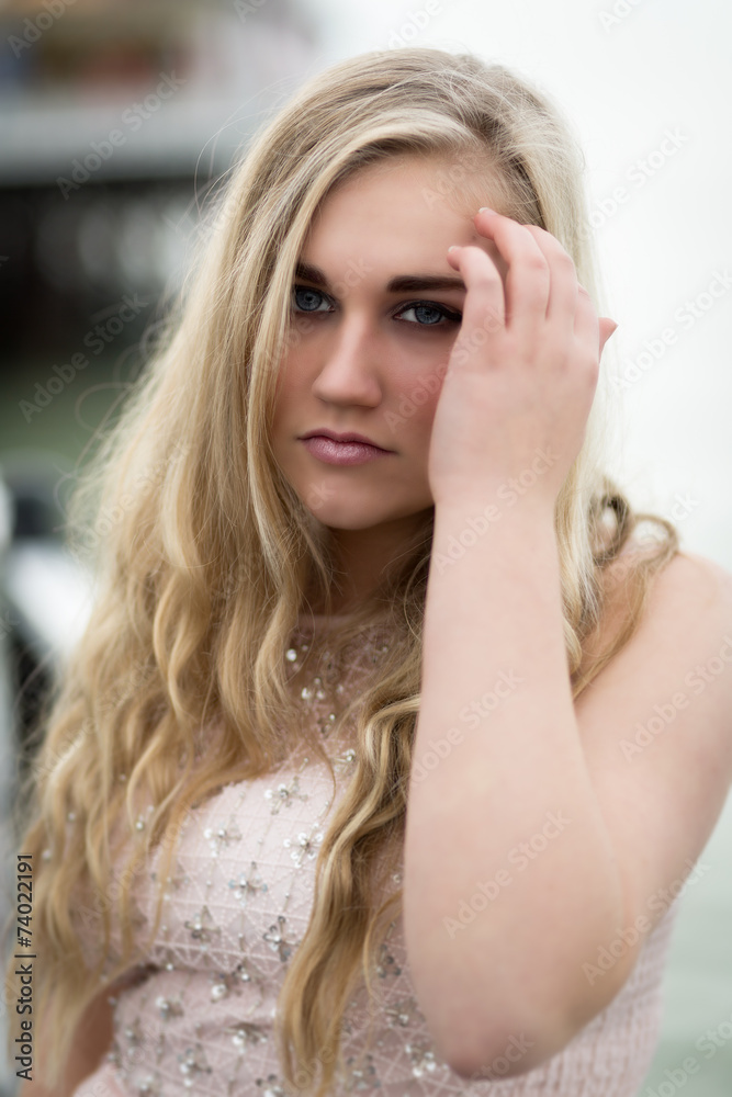 Beautiful Blond Teenage Girl With Blue Eyes Beautiful Blond Teenage Girl With Blue Eyes