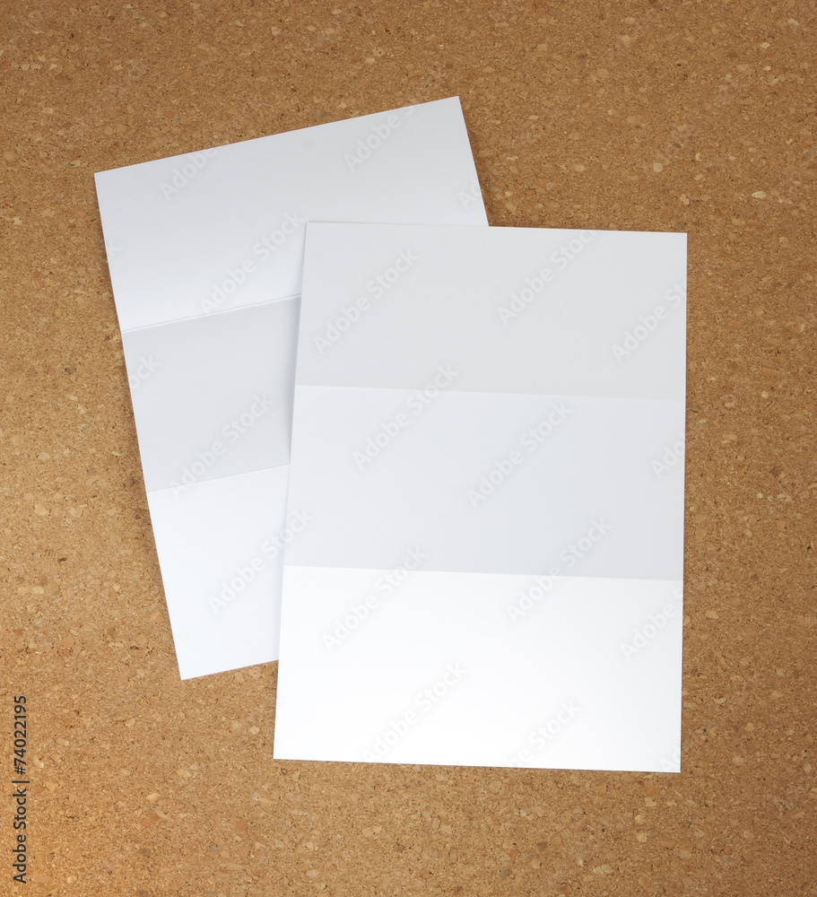 blank white folding paper flyer blank white folding paper flyer