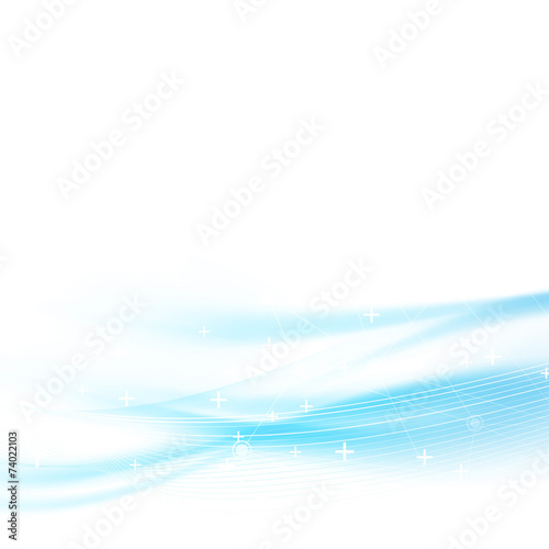 Modern abstract hi-tech blue speed wave swoosh