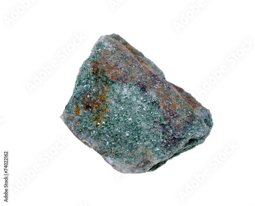 Mineral fluorite isolated on a white background