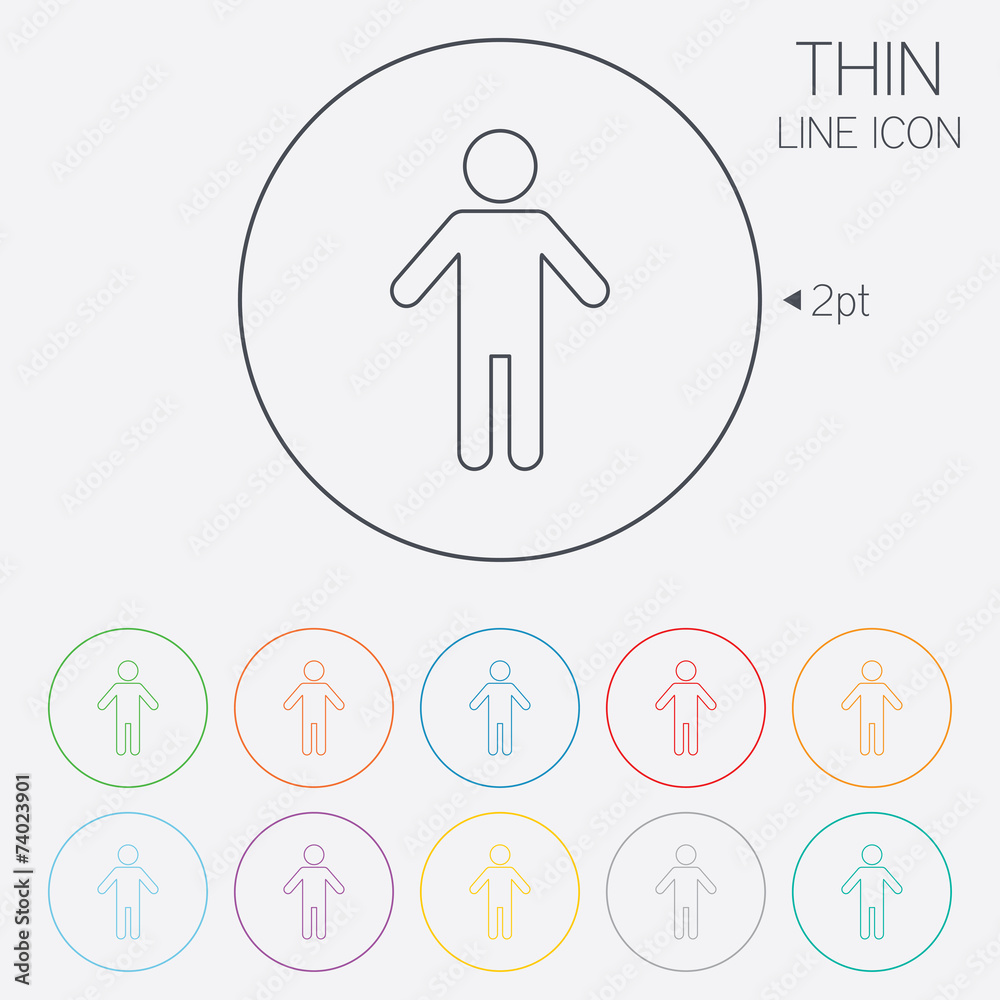 Human male sign icon. Person symbol. Human male sign icon. Person symbol.