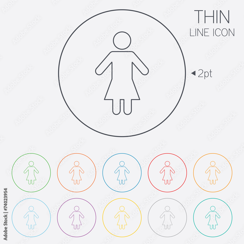 Obraz premium Female sign icon. Woman human symbol.