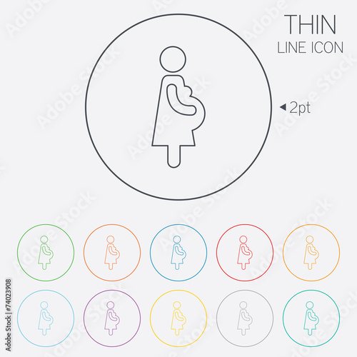 Pregnant sign icon. Pregnancy symbol.