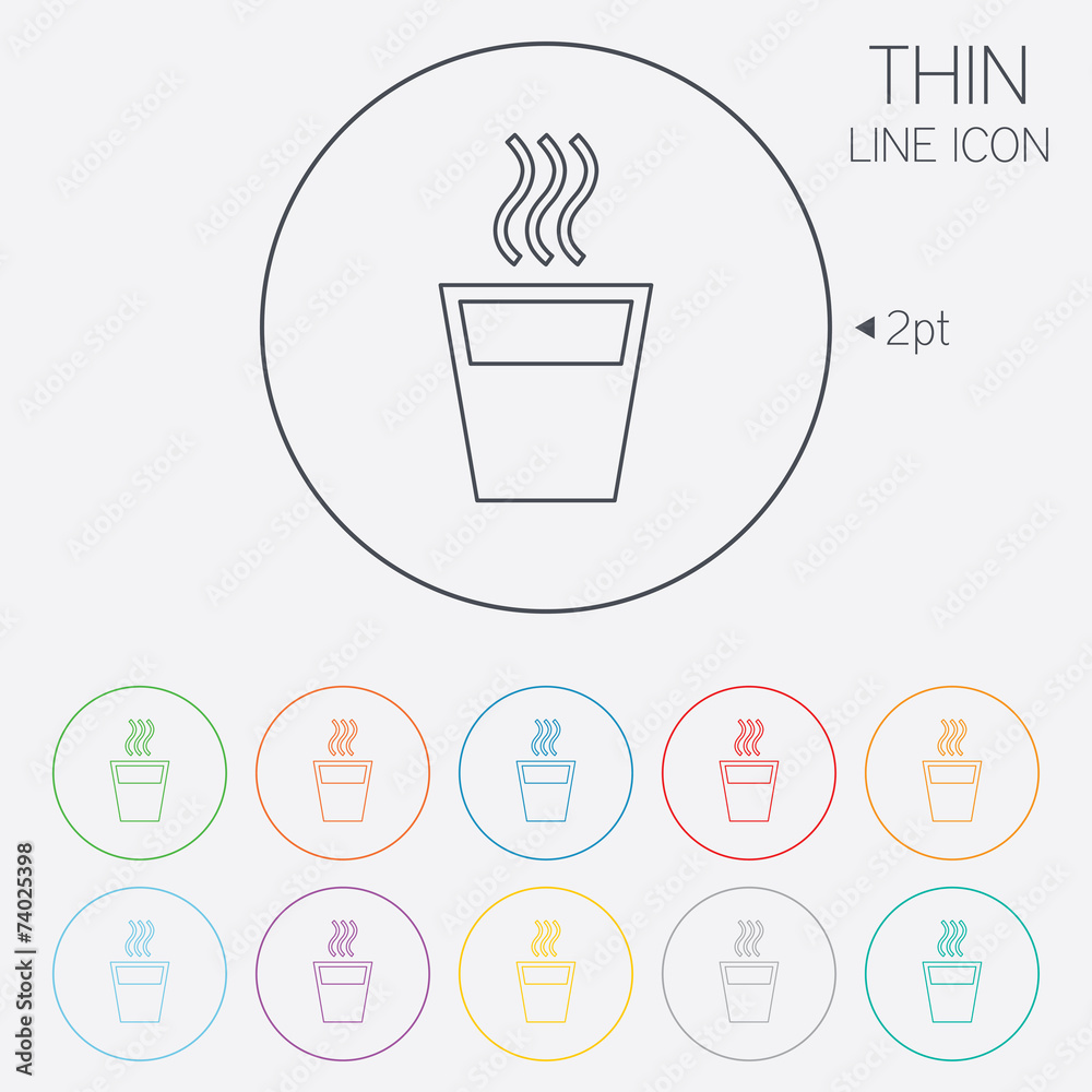 Hot water sign icon. Hot drink symbol. Hot water sign icon. Hot drink symbol.