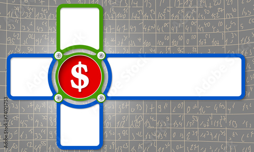 four frame for any text with dollar symbol