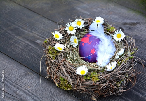Osterkarte - Osternest mit ...