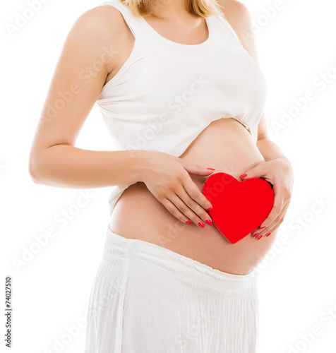 Wallpaper Mural Pregnant woman on white Torontodigital.ca