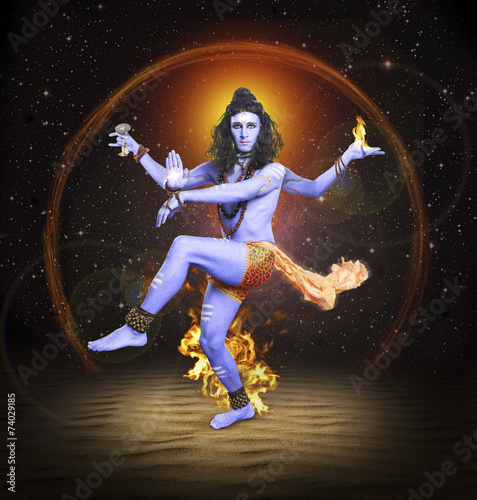 Shiva Nataraja, hindu god, Lord Siva in dancing pose. The creato