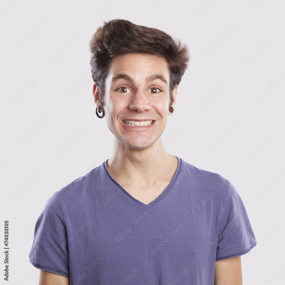 young man's funny face expression young man's funny face expression