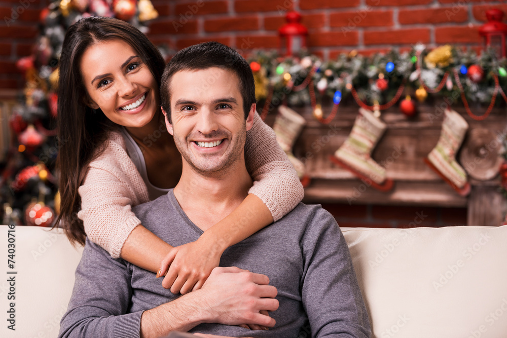 Fototapeta premium Celebrating Christmas together.