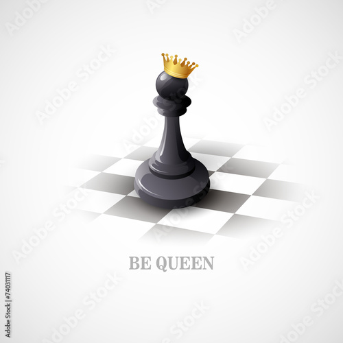 Winning Chess concept. Vector background