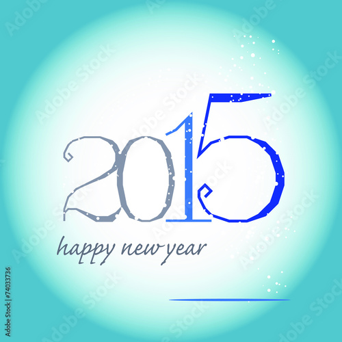 greeting card 2015 blue photo