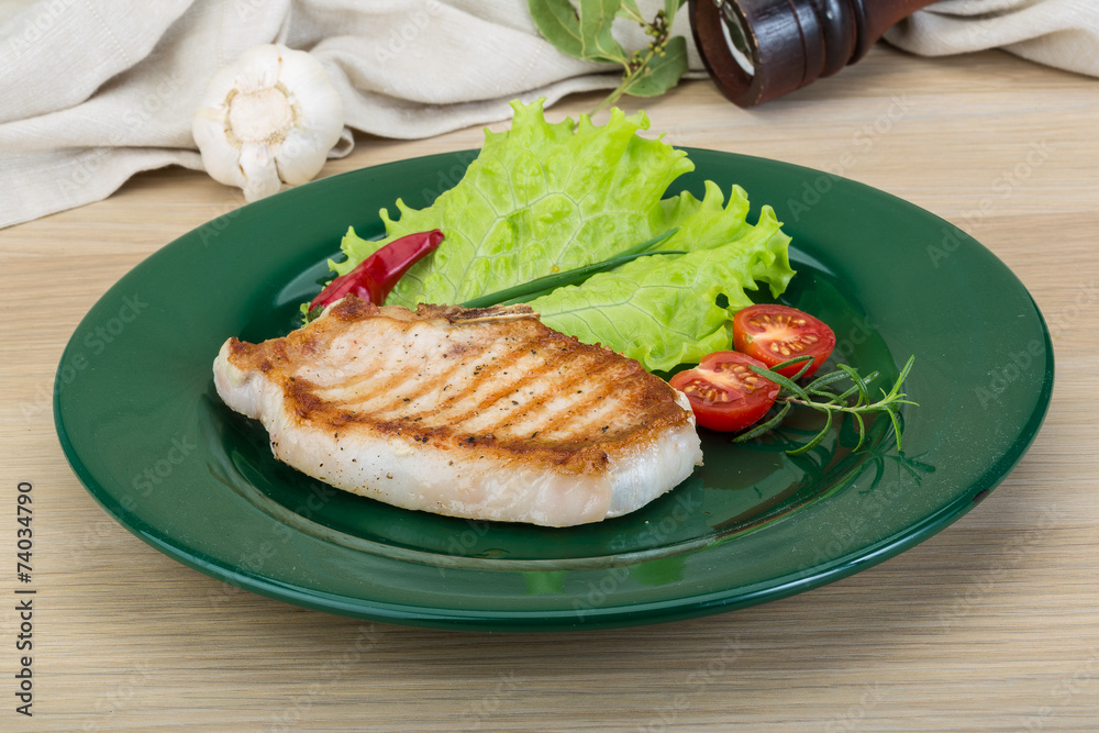 Grilled pork steak Grilled pork steak