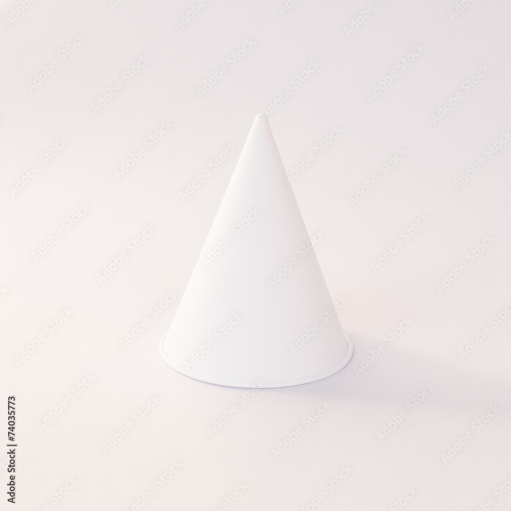 Close up of paper cone cup. Close up of paper cone cup.