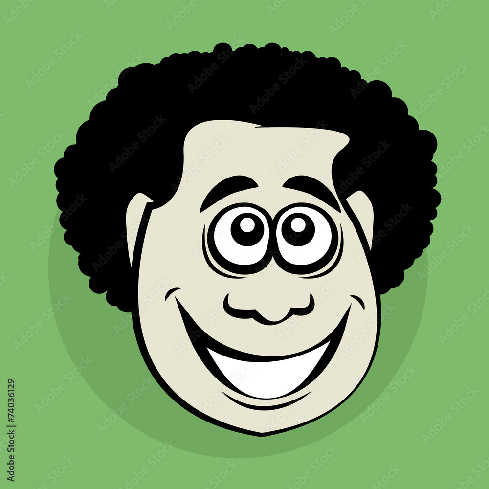 Smiling cartoon face, vector Smiling cartoon face, vector