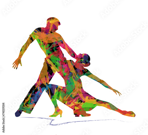 coppia astratta di ballerini
