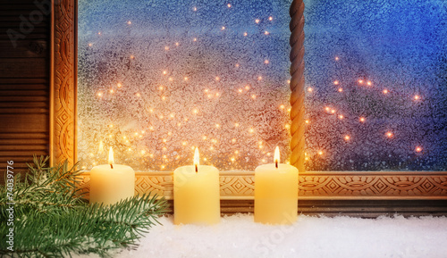 Obraz na płótnie 3. Advent, Fensterschmuck