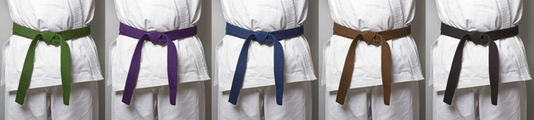 Ingelijste posters Vechtsport Karate banden in alle kleuren  © kohlerphoto