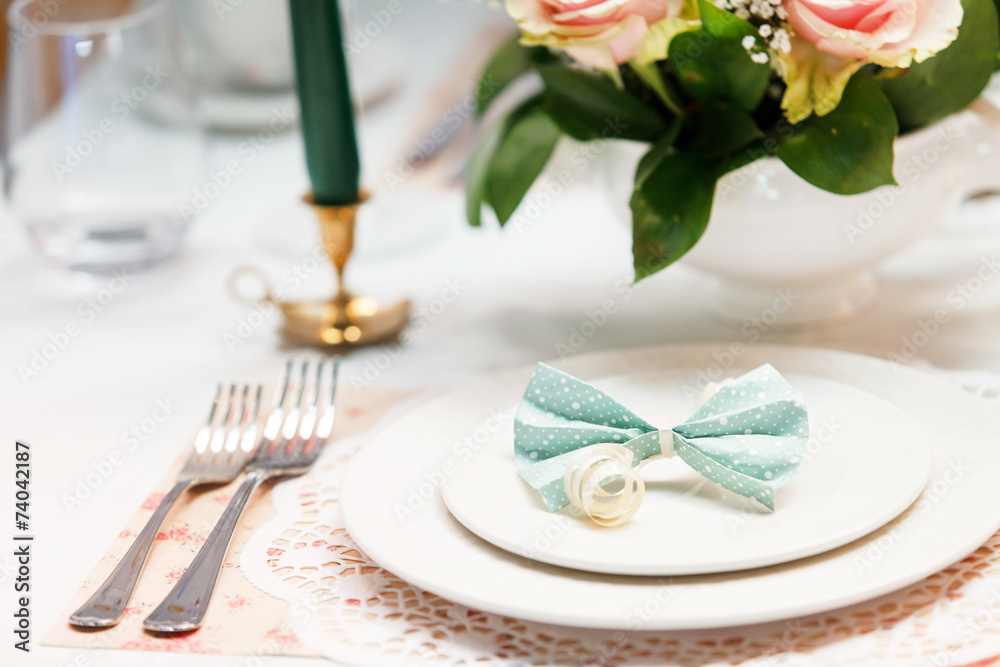 Romantic table setting Romantic table setting