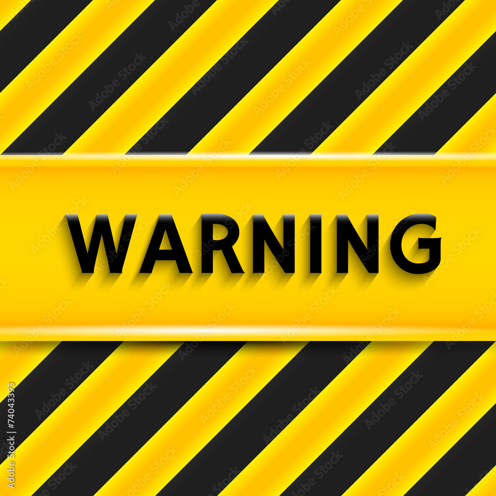 Warning sign. Vector illustration Warning sign. Vector illustration