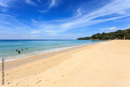 Tropical beach and blue sky in Phuket, Thailand