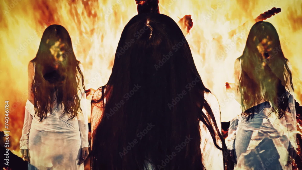 Witch fire triple ghost burning