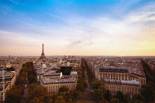 beautiful panoramic view of Paris