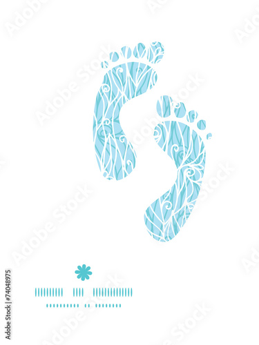Vector abstract frost swirls texture footprints silhouettes