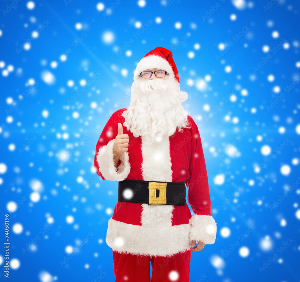 man in costume of santa claus man in costume of santa claus