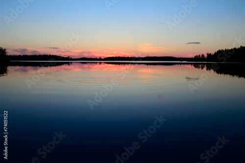 Night's rest. Lake Engozero, North Karelia, Russia