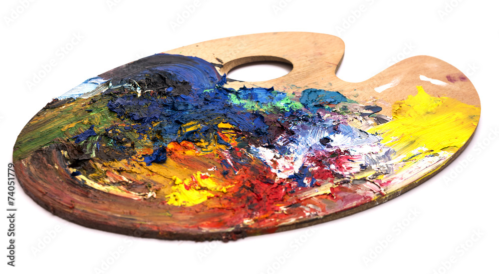 Fototapeta premium Colour palette on the white background