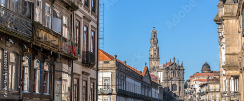 Panoramic of Porto with the Clerigos church and tower © eldeiv