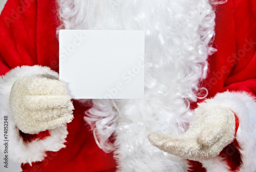 Christmas Santa Claus with a card