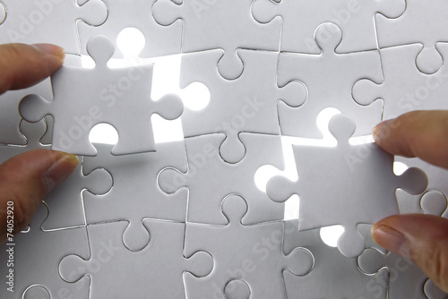 puzzle piece coming down into it's place