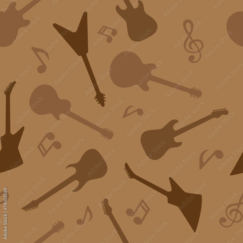 Obraz premium guitar seamless pattern
