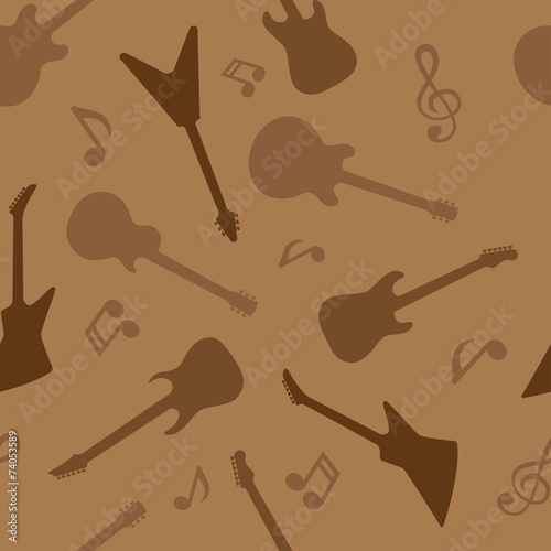 guitar seamless pattern