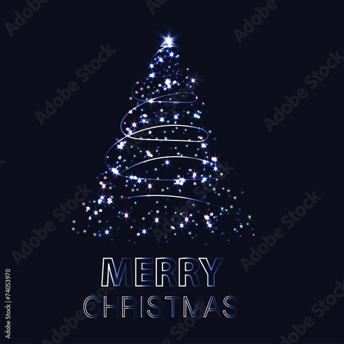 Shining Christmas tree. 