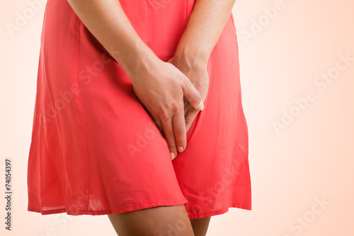 Woman in Need to Urinate