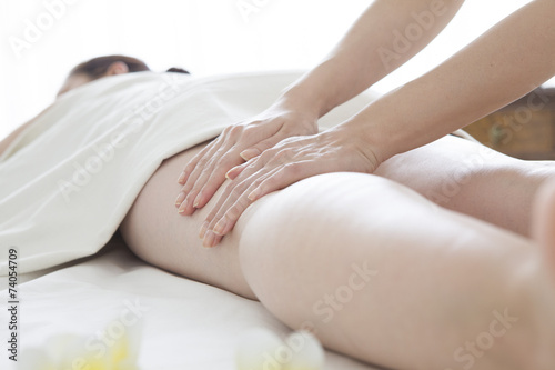 Legs of aroma massage