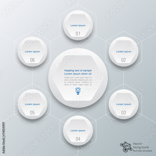 Infographics Vector Background 6-Step Process