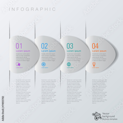 Infographics Vector Background 4-Step Process photo