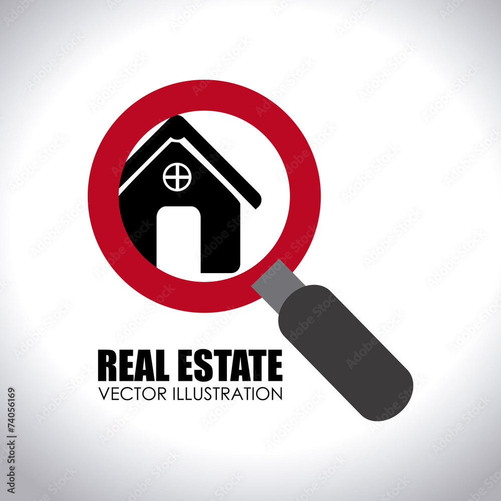 Real estate design over white background vector illustration Real estate design over white background vector illustration