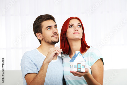 Loving couple dream for house