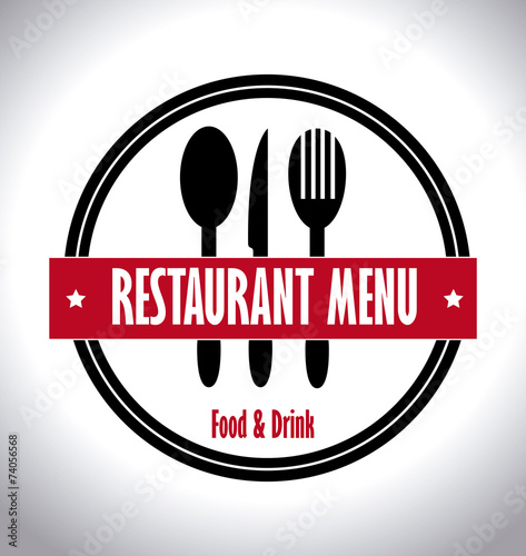 Restaurant design over white background vector illustration