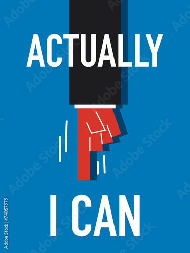 Word ACTUALLY I CAN