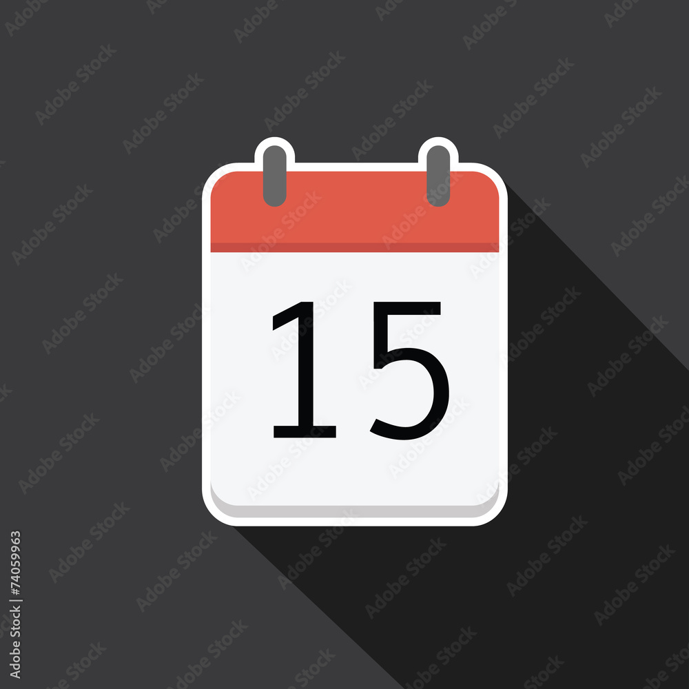 Vector of calendar with long shadow Vector of calendar with long shadow
